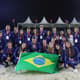 Equipe brasileira na cerimônia