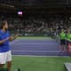 Medvedev reclama com o árbitro em Indian Wells