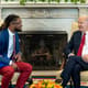 Jogador da NFL foi recebido na Casa Branca pelo presidente dos Estados Unidos