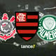 Corinthians, Flamengo e Palmeiras