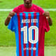 Ansu Fati com a camisa 10 do Barcelona