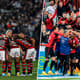 Times Flamengo e Athletico-PR