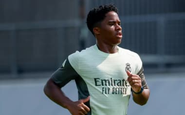 Endrick, ex-Palmeiras, em atividade pelo Real Madrid (Foto: Reprodução)