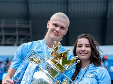 Haaland e Isabel Haugseng (Foto: Reprodução redes sociais)