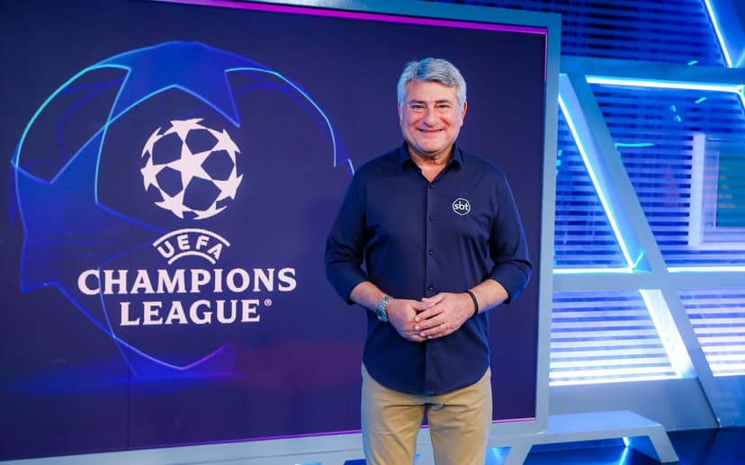 Cléber Machado bebe refri ao vivo, troca nomes e rouba a cena na final da  Champions - Lance!