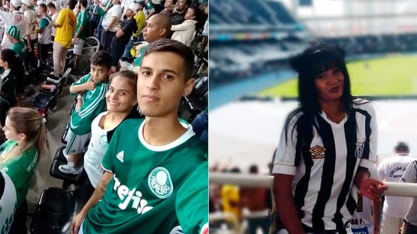 É montagem vídeo no qual torcida do Brasil grita palavras de ordem