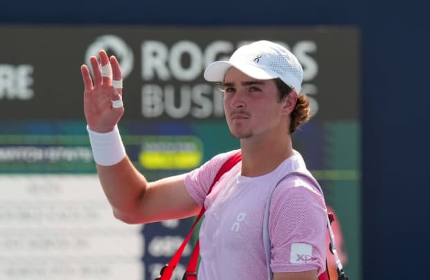 João Fonseca após a derrota na estreia de Toronto (Divulgação)