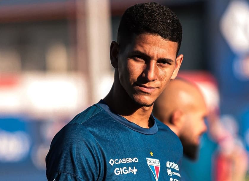 Gustavo Mancha, do Fortaleza, durante treino (Foto: Kael Morais/Fortaleza EC)
