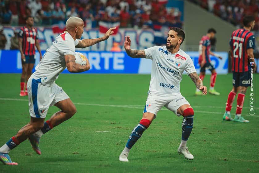 Matheus Pereira, do Fortaleza, em jogo contra o Bahia (Foto: Mateus Lotif/Fortaleza EC)