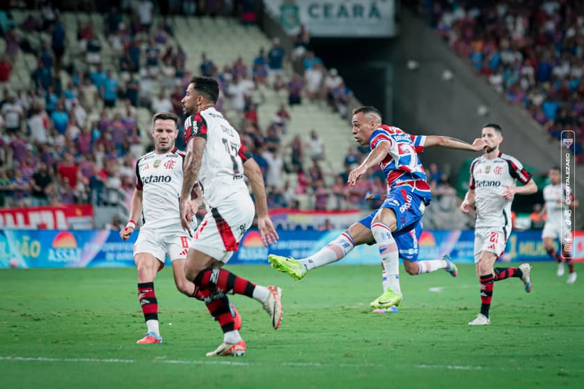 Partida entre Fortaleza e Flamengo, pelo Brasileirão (Foto: Mateus Lotif/Fortaleza EC)