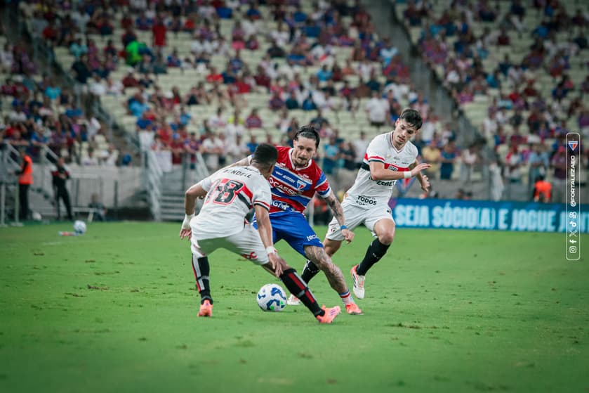 Partida entre Fortaleza e São Paulo, pelo Brasileirão (Foto: Mateus Lotif/Fortaleza EC)