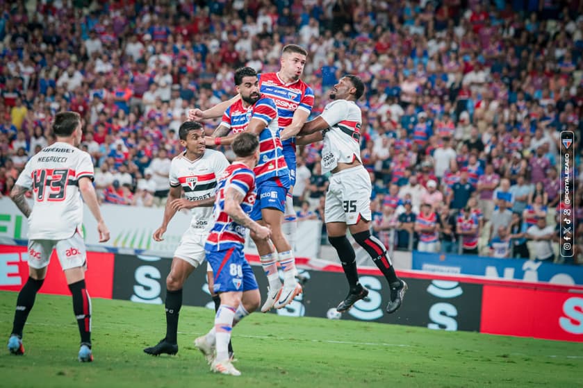 Partida entre Fortaleza e São Paulo, pelo Brasileirão (Foto: Mateus Lotif/Fortaleza EC)