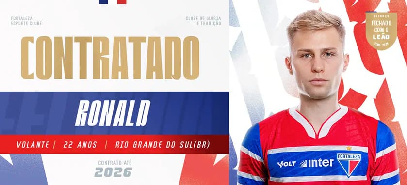 Ronald é o novo volante do Fortaleza (Foto: divulgação/Fortaleza EC)