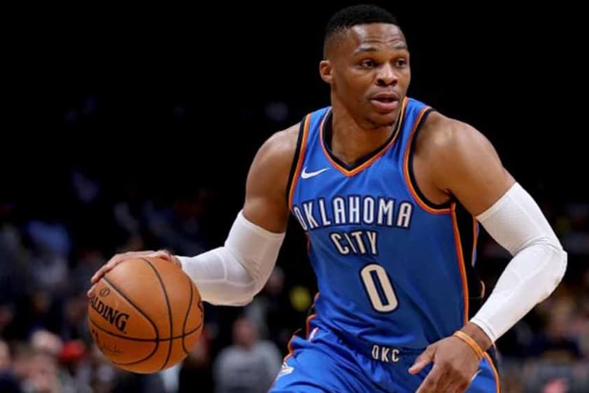 Russell Westbrook foi MVP pelo Oklahoma City Thunder (Foto: MATTHEW STOCKMAN/AFP)