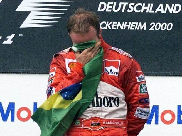 A primeira vitória de Barrichello na Ferrari, e também na Fórmula 1, aconteceu no movimentado GP da Alemanha de 2000 (Foto: Reprodução)