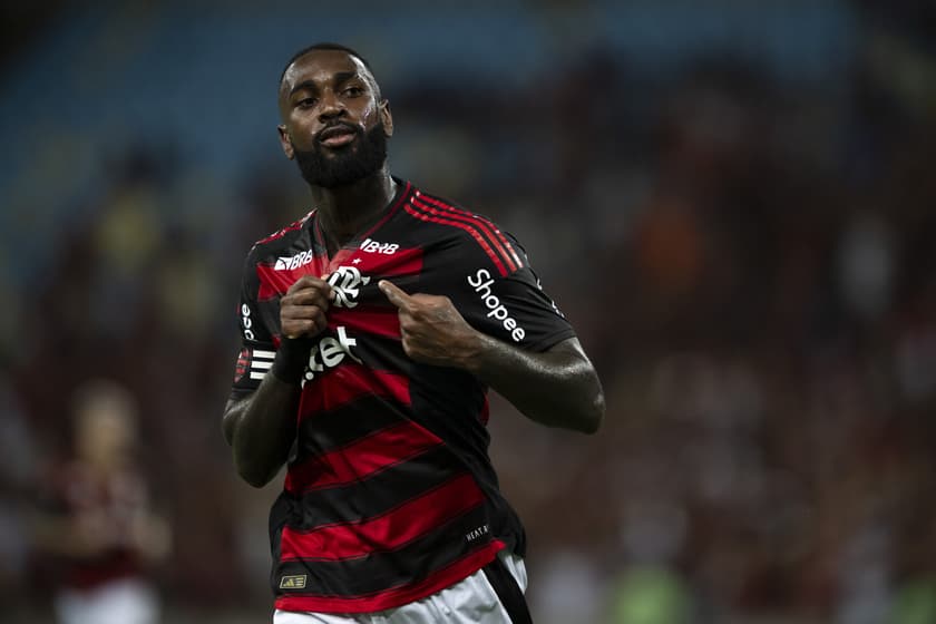Gérson comemora seu gol durante partida contra o Marica no Campeonato Carioca 2025 (Foto: Jorge Rodrigues/AGIF)