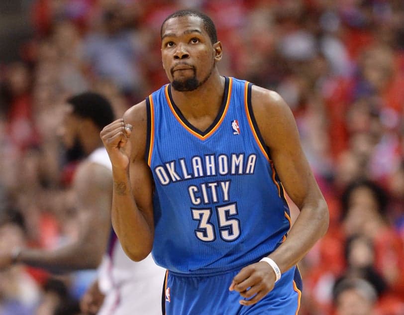 Kevin Durant - Oklahoma City Thunder x Los Angeles Clippers (Foto: Noah Graham/ AFP)