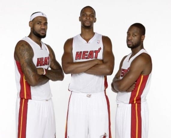 LeBron James Chris Bosh dwyane wade