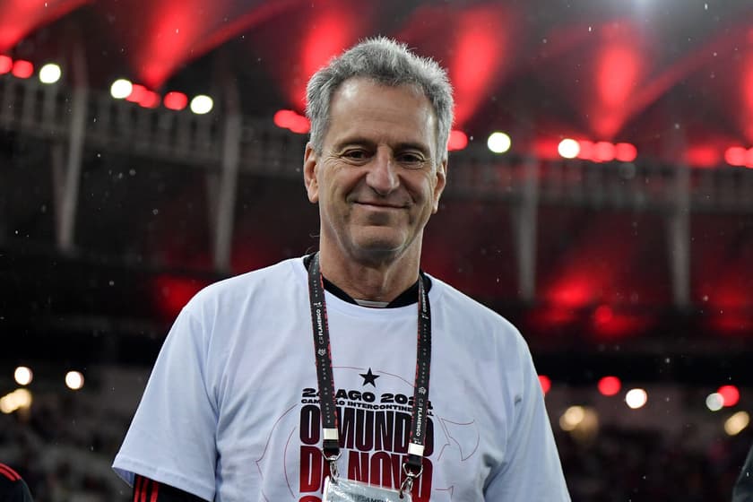 Rodolfo Landim em partida do Flamengo no Maracanã (Foto: Thiago Ribeiro/AGIF)