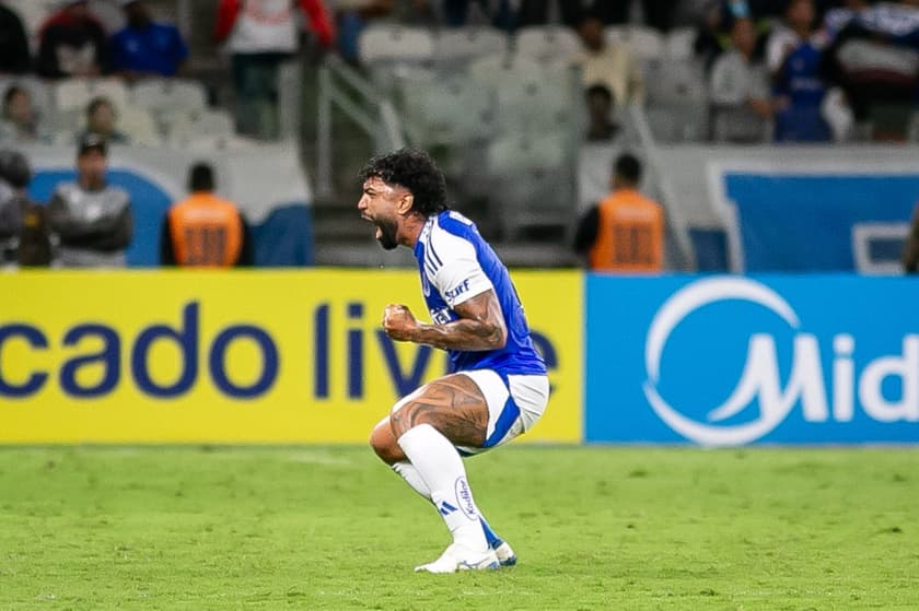 Gabigol marcou gol em Cruzeiro x Palestino