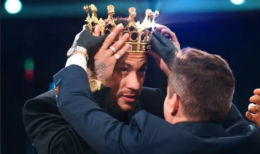 Neymar durante leilão do prórpio instituto, na última terça-feira (10), em São Paulo (Foto: Divulgação)