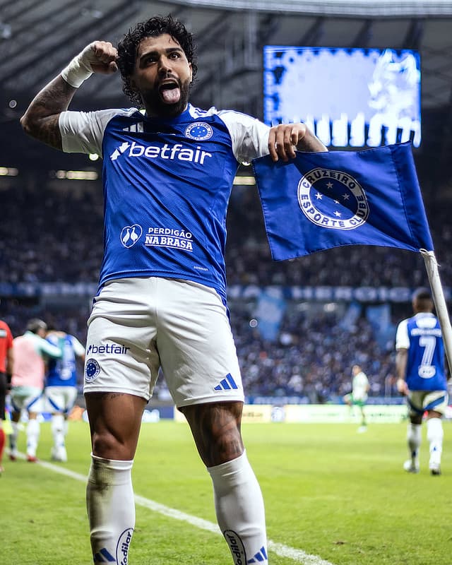 Gabigol comemora gol do Cruzeiro contra Juventude (Foto: Gustavo Aleixo/Cruzeiro)