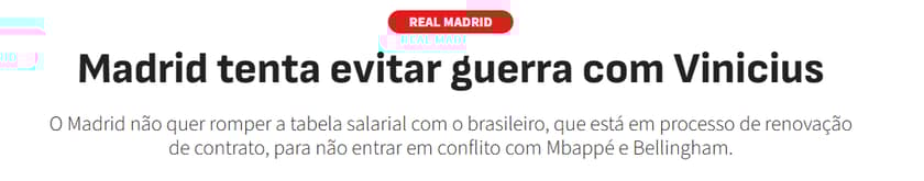 Título do jornal "As" em tradução livre para português (Foto: Reprodução/As)