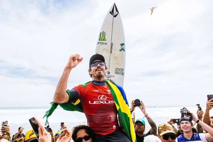 Yago Dora foi campeão em Trestles na temporada de 2025 (Foto: WSL)