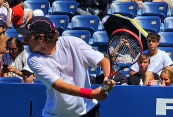 João Fonseca em treino no US Open (Divulgação)