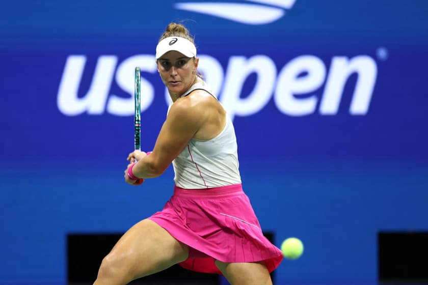 Bia Haddad na partida contra a americana Amanda Anisimova no US Open (Foto: Al Bello/Getty Images/AFP)