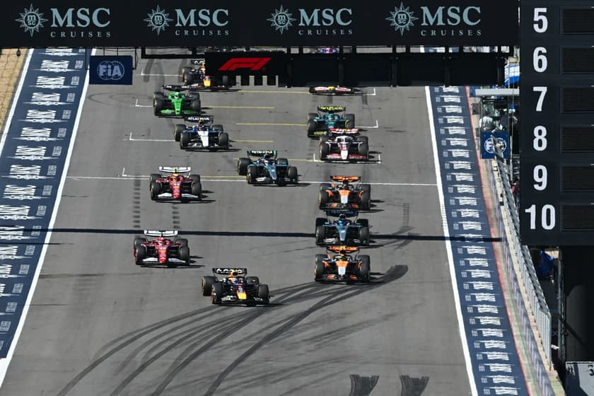Largada do GP dos EUA de Fórmula 1 (Foto: Ronaldo Schemidt / AFP)