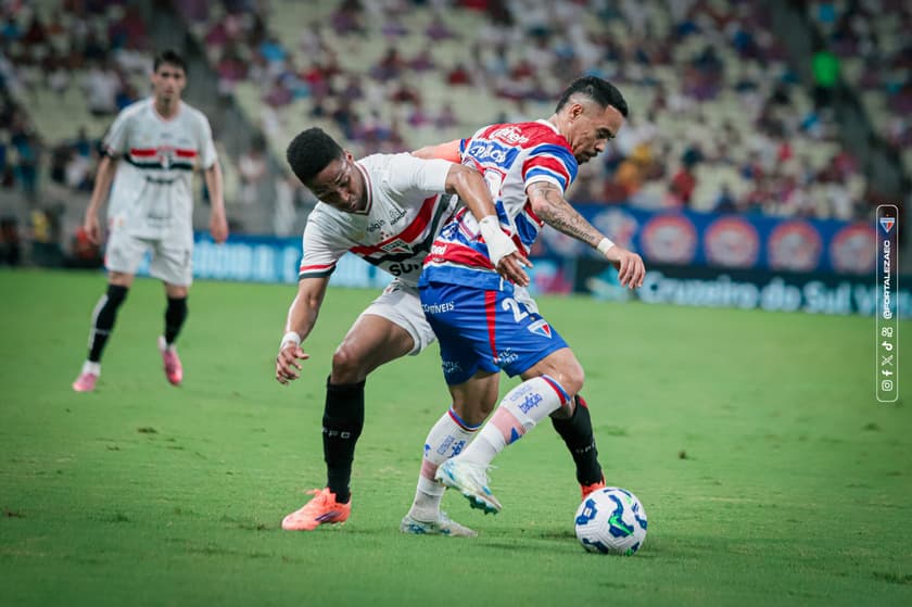Partida entre Fortaleza e São Paulo, pelo Brasileirão (Foto: Mateus Lotif/Fortaleza EC)