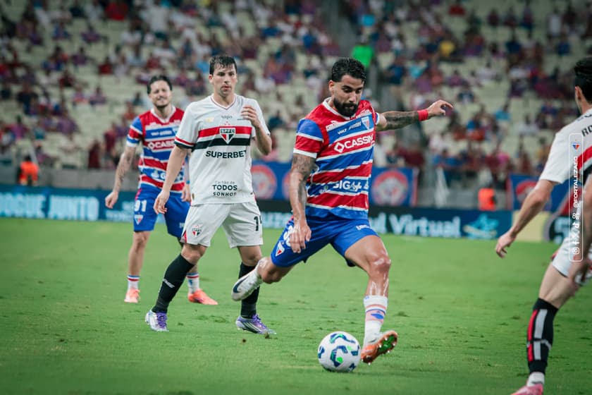 Partida entre Fortaleza e São Paulo, pelo Brasileirão (Foto: Mateus Lotif/Fortaleza EC)