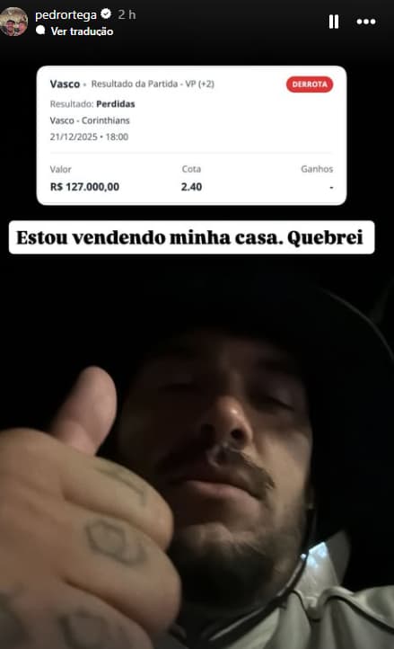 Ortega perdeu dinheiro com o Vasco na final da Copa do Brasil (Foto: Reprodução)