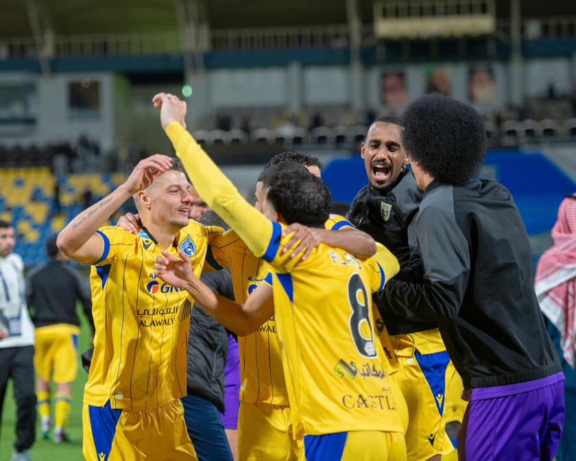 Andrei Girotto em ação pelo Al Taawoun no Campeonato Saudita (Foto: Divulgação)