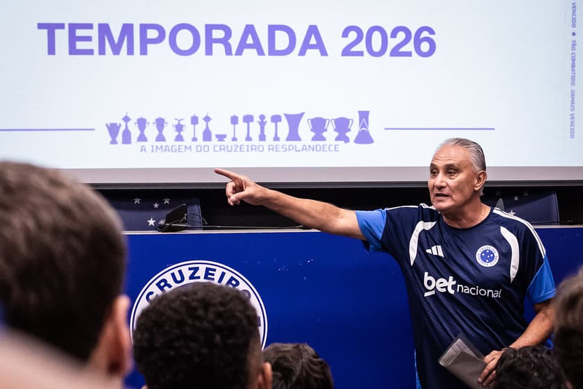 Tite na Toca da Raposa (Foto: Gustavo Aleixo/Cruzeiro)