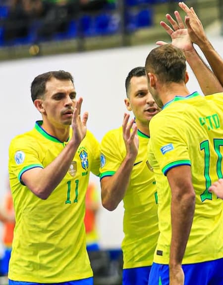Brasil empatou com a Colombia na estreia da Copa América de Futsal (Foto: René Mendez / CBF)
