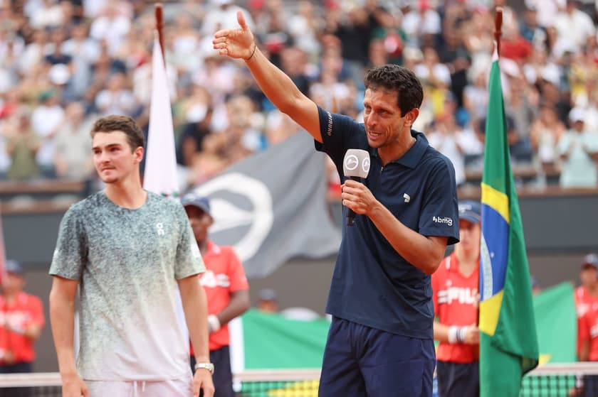 A emoção de Marcelo Melo na premiação do Rio Open (Foto: João Pires/Fotojump)Foto: Fotojump)