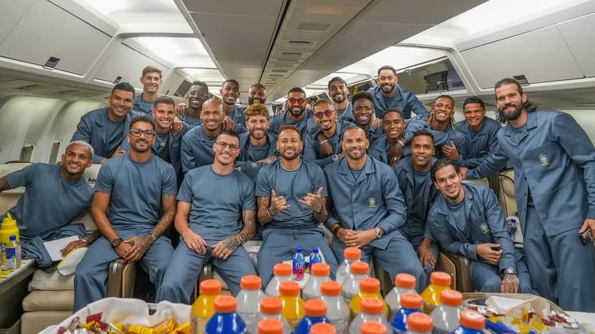 Seleção Brasileira decola rumo à Copa do Mundo (Foto: Nelson Terme/CBF)
