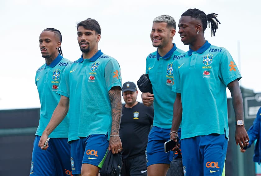 Militão, Paquetá, Bruno Guimarães e Vini Jr - Seleção Brasileira