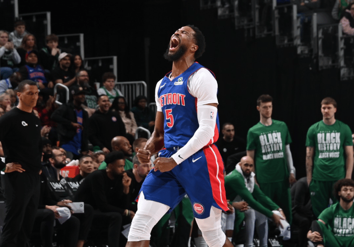 Malik Beasley durante partida contra o Boston Celtics (Foto: Reprodução)