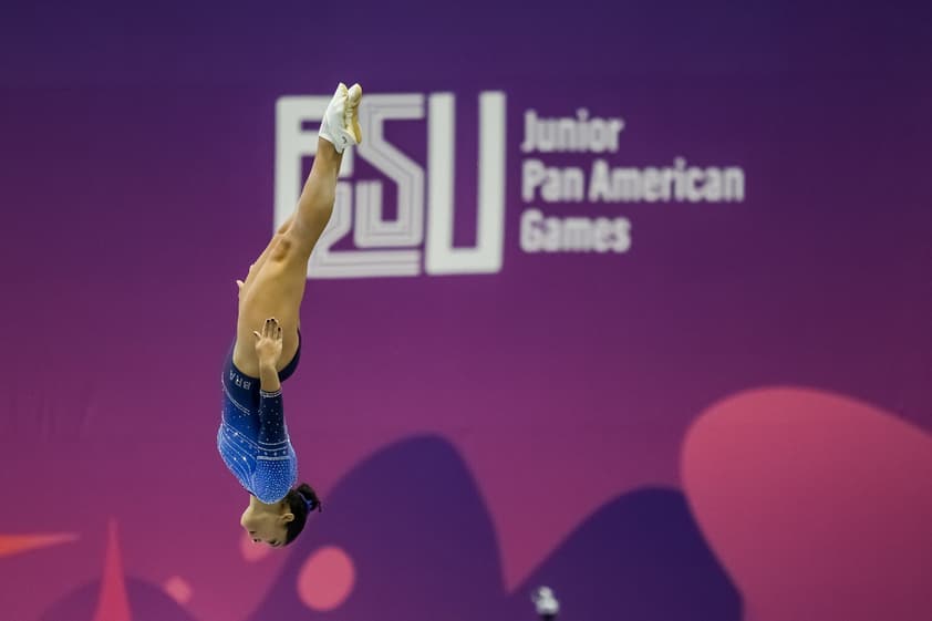 Maria Luiza Marcante foi medalha de bronze na ginástica de trampolim