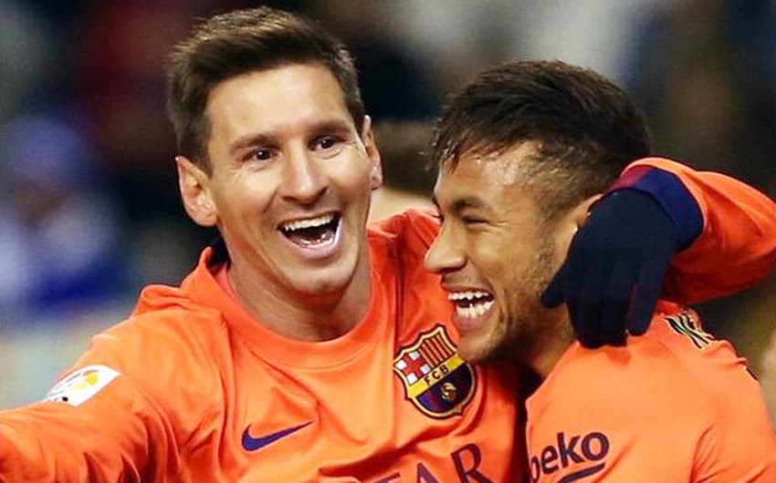 Messi e Neymar (Foto: Reprodução/Site oficial)