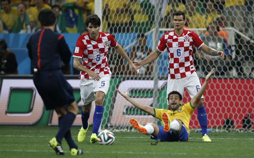 Fred - Brasil x Croácia (Foto: Adrian Dennis/AFP)