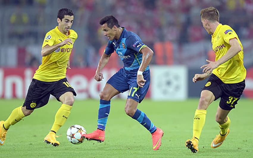Borussia Dortmund x Arsenal - Alexis Sanchez (Foto: Federico Gambarini/AFP)