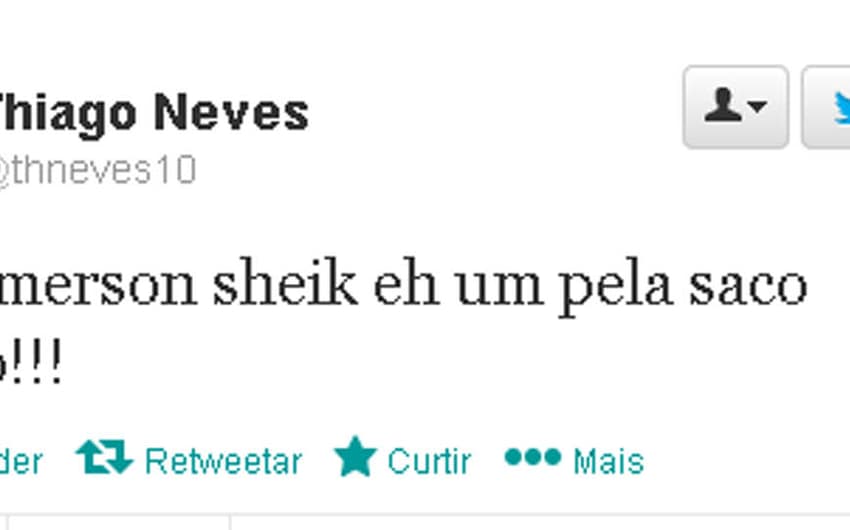 Twitter Thiago Neves (Foto: Reprodução/ Twitter)