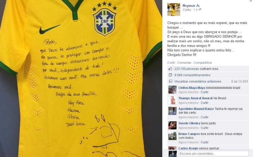 Neymar (Foto: Reprodução/Facebook)