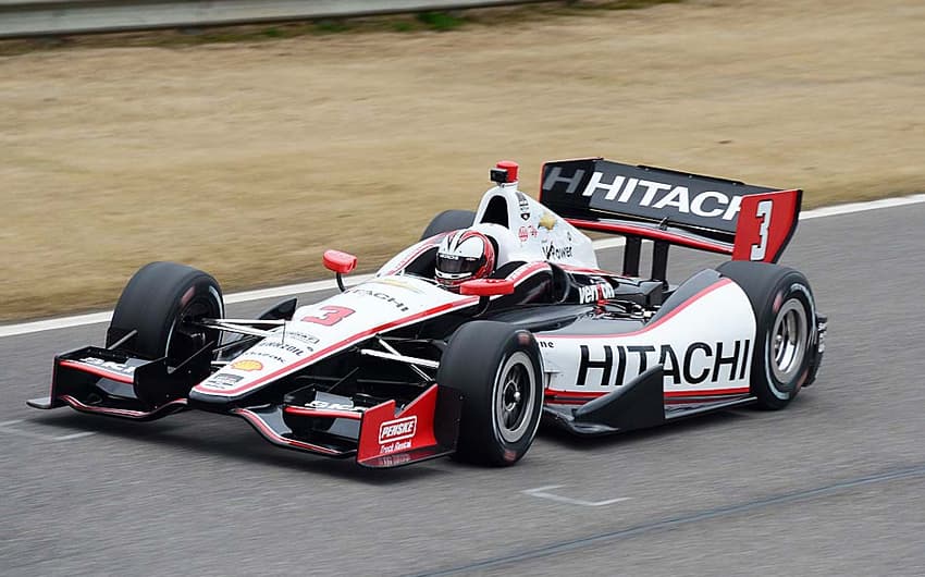 Helio Castroneves abre a temporada com as cores da Hitachi (Foto Chris Jones/IndyCar)