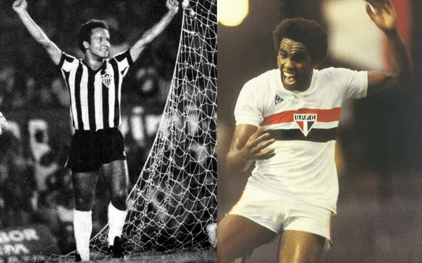 Reinaodo e Serginho eram os artilheros de Galo e São Paulo em 1977 (Fotos: Arquivos/CAM e SPFC)