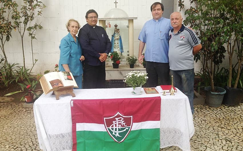 Homenagem do Fluminense a João Paulo II na sede das Laranjeiras (Foto: Divulgação)